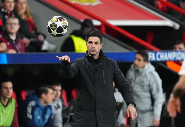 Mikel Arteta FC Arsenal controls the ball during Bayer Leverkusen and FC Arsenal at BayArena, Leverkusen, Germany on March 11, 2026 Thor Wegner DeFodi Images Photo by DeFodi Images