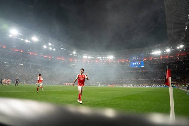 UEFA Champions League - Bayer 04 Leverkusen vs Arsenal 41 D. Rice of Arsenal during the UEFA Champions League match against Bayer 04 Leverkusen. (Photo by Taisei Iwamoto) Copyright: xTaiseixIwamotox