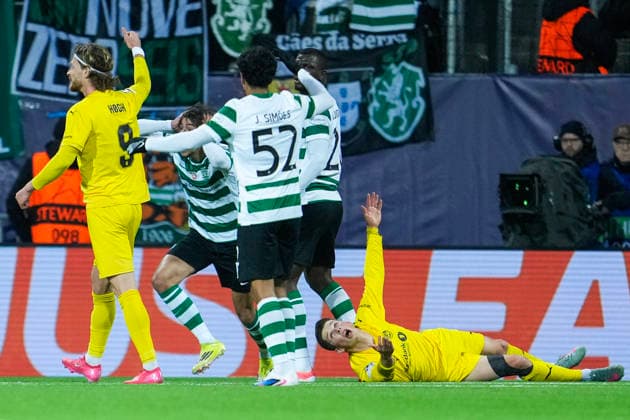 Football, Champions League 2025 2026 Bodo Glimt Sporting Lisbon Bodo, Norway 20260311 The Champions League football match between Bodo Glimt and Sporting Lisbon at Aspmyra stadium Photo Fredrik Varfjell NTB Bodo Norway EDITORIAL USE ONLY RESTRICTED USE FOR BETTING COMPANIES  Copyright: xFredrikxVarfjellx xNTBx