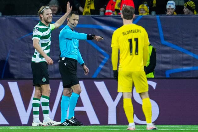 Football, Champions League 2025 2026 Bodo Glimt Sporting Lisbon Bodo, Norway 20260311 The Champions League football match between Bodo Glimt and Sporting Lisbon at Aspmyra Stadium Photo Fredrik Varfjell NTB Bodo Norway EDITORIAL USE ONLY RESTRICTED USE FOR BETTING COMPANIES  Copyright: xFredrikxVarfjellx xNTBx