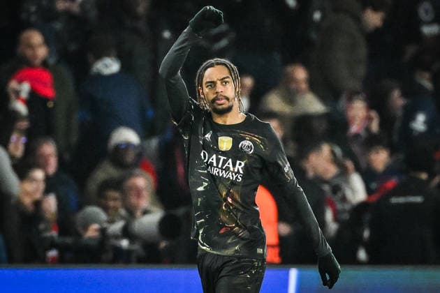 March 11, 2026, Paris, France, France: Bradley BARCOLA of PSG celebrates his goal during the UEFA Champions League match between Paris Saint-Germain and Chelsea CF at Parc des Princes Stadium on March 11, 2026 in Paris, France. Paris France - ZUMAm308 20260311_zsp_m308_003 Copyright: xMatthieuxMirvillex