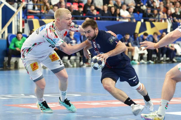 HANDBALL : Paris Saint Germain Vs SC Magdeburg - Ligue des Champions - 11 03 2026 Luc Steins (Paris Saint Germain) Vs Magnus Saugstrup (SC Magdeburg) ParisFrance  Copyright: xMichaelxBaucherx