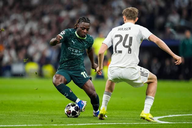 March 11, 2026, Madrid, Madrid, Spain: Jeremy Doku of Manchester City in action during the UEFA Champions League 2025 26 Round of 16 First Leg match between Real Madrid C.F. and Manchester City at Bernabeu stadium on March 11, 2026, in Madrid, Spain. Madrid Spain - ZUMAa181 20260311_zaa_a181_050 Copyright: xOscarxJ.xBarrosox