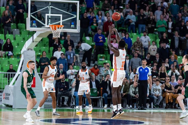 GER, BKT EuroCup, 2025 2026 season, round of 16, Cedevita Olimpija Ljubljana Niners Chemnitz 11 03 2026, Arena Stozice, Ljubljana, GER, BKT EuroCup, 2025 2026 season, round of 16, Cedevita Olimpija Ljubljana Niners Chemnitz Amadou Sow Niners Chemnitz, 12 Photo Alexander Trienitz Ljubljana Arena Stozice Slovenia