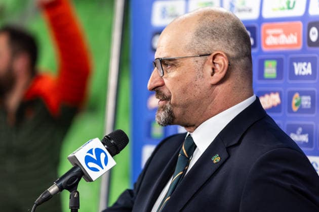 GER, BKT EuroCup, Season 2025 2026, Round of 16, Cedevita Olimpija Ljubljana Niners Chemnitz 11 03 2026, Arena Stozice, Ljubljana, GER, BKT EuroCup, Season 2025 2026, Round of 16, Cedevita Olimpija Ljubljana Niners Chemnitz Zvezdan Mitrovic Head Coach Cedevita Olimpija Ljubljana during an interview Photo Alexander Trienitz Ljubljana Arena Stozice Slovenia