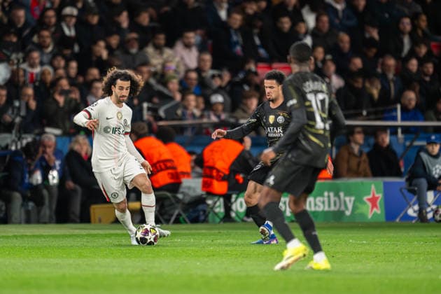 March 11, 2026, Paris, Ile De France, France: Marc Cucurella of Chelsea in action during the UEFA Champions League match between Paris Saint Germain (PSG) and Chelsea at Parc des Princes on March 11, 2026, in Paris, France. Paris France - ZUMAc313 20260311_zsp_c313_010 Copyright: xFaresxChafaix