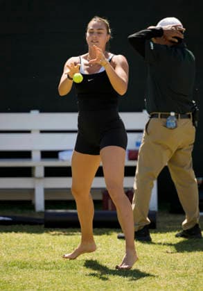 March 11, 2026 Aryna Sabalenka during a workout at the BNP Paribas Open held at the Indian Wells Tennis Garden in AIndian Wells, California. California. Mandatory Photo Credit : CSM Indian Wells United States of America - ZUMAc04_ 20260311_zma_c04_061 Copyright: xCharlesxBausx
