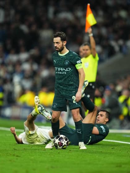 ESP: Real Madrid v Manchester City . UEFA Champions League match. Round of 16, first leg. Bernardo Silva of Manchester City during the UEFA Champions League match, Round of 16, first leg, between Real Madrid and Manchester City played at Santiago Bernabeu Stadium on March 11, 2026 in Madrid Spain. kpng Copyright: xBaguxBlancox xPRESSINPHOTOx PS_260311_RMA_MCI_050