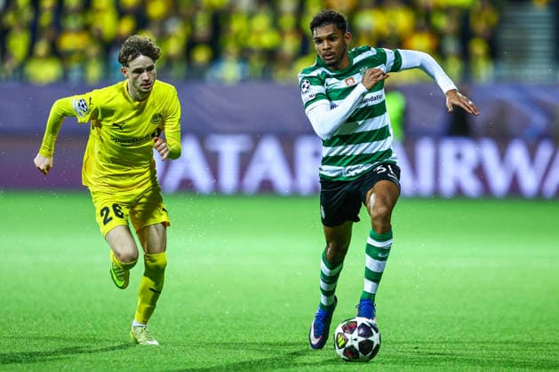 Football, Champions League 2025 2026 Bodo Glimt Sporting Lisbon Bodo 20260311 Sportings Luis Guilherme and Bodo Glimts Hakon Evjen during the Champions League football match between Bodo Glimt and Sporting Lisbon at Aspmyra Stadium Photo Mats Torbergsen NTB Bodo Norway EDITORIAL USE ONLY RESTRICTED USE FOR BETTING COMPANIES  Copyright: xMatsxTorbergsenx xNTBx