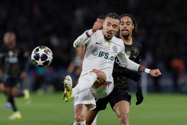 March 11, 2026, Paris, Paris, France: Malo GUSTO of CHELSEA FC in action during the UEFA Champions League round of 16 match between Paris Saint Germain and Chelsea at Parc des Princes Stadium - on March 10 2026 Paris - France Soccer Champion s League 2026 Paris Saint Germain Vs Chelsea  - ZUMAb253 20260311_zsp_b253_017 Copyright: xLoicxBaratouxx