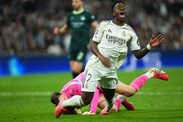 ESP: Real Madrid v Manchester City . UEFA Champions League match. Round of 16, first leg. Vinicius Junior of Real Madrid during the UEFA Champions League match, Round of 16, first leg, between Real Madrid and Manchester City played at Santiago Bernabeu Stadium on March 11, 2026 in Madrid Spain. kpng Copyright: xBaguxBlancox xPRESSINPHOTOx PS_260311_RMA_MCI_056