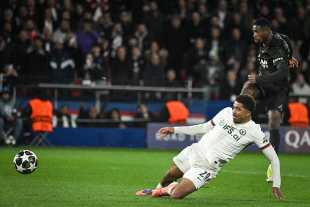Champions League PSG vs Chelsea F.C - FA Paris Saint-Germain’s forward Ousmane Dembele kicks the ball to score a goal during the UEFA Champions League football match between Paris Saint-Germain and Chelsea F.C at the Parc des Princes Stadium in Paris on March 11, 2026. Photo by Firas Abdullah ABACAPRESS.COM÷ Paris Ile-de-France France  Copyright: xAbdullahxFiras ABACAx
