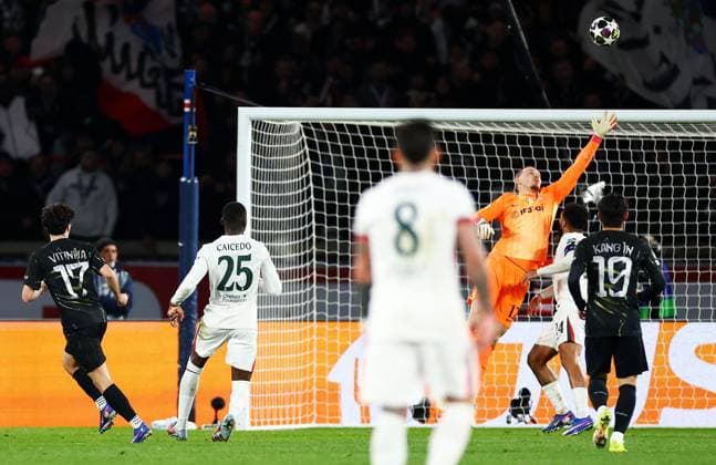 Vitinha of Paris Saint-Germain scores a goal to make the score 3-2. Paris Saint-Germain v Chelsea, UEFA Champions League, Round of 16, First Leg, Football, Parc des Princes, Paris, France - 11 Mar 2026Paris Parc des Princes France EDITORIAL USE ONLY No use with unauthorised audio, video, data, fixture lists, club league logos or live services. Online in-match use limited to 120 images, no video emulation. No use in betting, games or single club league player publications.  Copyright: xJamesxMarsh Shutterstockx 16746728da