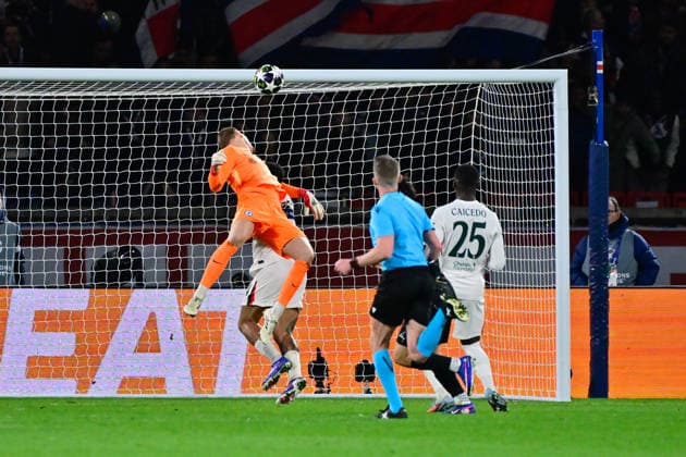 FOOTBALL : PSG vs Chelsea - Ligue des Champions - 11 03 2026 Vitinha Vitor Machado of Paris Saint Germain scores a goal during the UEFA Champions League match between Paris Saint Germain and Chelsea FC at Parc Des Princes on March 11 , 2026 in Paris, France. ( Photo by Federico Pestellini PsnewZ ) ParisFrance  Copyright: xFedericoxPestellinix