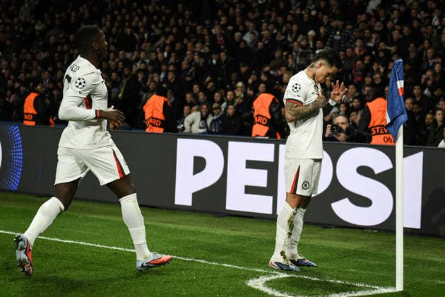 Champions League PSG vs Chelsea F.C - FA Chelsea’s midfielder Enzo Fernandez celebrates scoring a goal during the UEFA Champions League football match between Paris Saint-Germain and Chelsea F.C at the Parc des Princes Stadium in Paris on March 11, 2026. Photo by Firas Abdullah ABACAPRESS.COM Paris Ile-de-France France  Copyright: xAbdullahxFiras ABACAx
