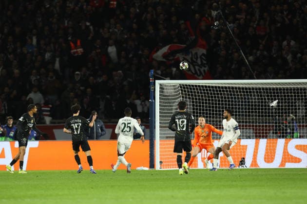 March 11, 2026, Paris, Ile-De-France, France: VITINHA of PSG shoots and scores his side s third goal in the UEFA Champions League 2025 26 Round of 16 Leg 1 of 2 game between PARIS SAINT-GERMAIN (PSG) and CHELSEA FC at the Parc des Princes Stadium in Paris, France. Soccer 2026: Champions League: PSG : Chelsea  - ZUMAc179 20260311_zep_c179_058 Copyright: xMickaelxChavetx