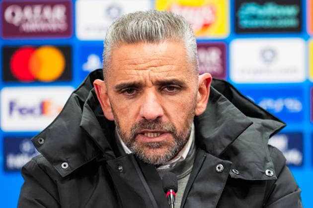 Football, Champions League 2025 2026 Bodo Glimt Sporting Lisbon 3 0 Bodo, Norway 20260311 Sporting coach Rui Borges during a press conference with Sporting at Aspmyra stadium after the Champions League football match against Bodo Glimt Photo Fredrik Varfjell NTB Bodo Norway EDITORIAL USE ONLY RESTRICTED USE FOR BETTING COMPANIES  Copyright: xFredrikxVarfjellx xNTBx