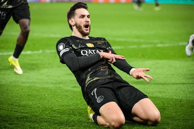 March 11, 2026, Paris, France, France: Khvicha KVARATSKHELIA of PSG celebrates his goal during the UEFA Champions League match between Paris Saint-Germain and Chelsea CF at Parc des Princes Stadium on March 11, 2026 in Paris, France. Paris France - ZUMAm308 20260311_zsp_m308_023 Copyright: xMatthieuxMirvillex