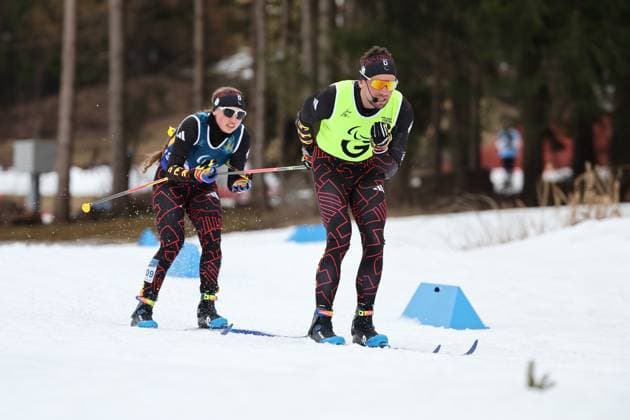 Milano Cortina 2026 Paralympic Winter games, Winterspiele,Spiele, Summer games - Para Cross-Country Skiing Leonie Walter und Guide Christian Krasman vom Team Deutschland beim Para Cross-Country Skiing Wettbewerb über 10km Interval bei Milano Cortina 2026 Paralympic Winter Games am 11.03.2026 *** Milano Cortina 2026 Paralympic Winter Games Para Cross Country Skiing Leonie Walter and guide Christian Krasman from Team Germany at the Para Cross Country Skiing competition over 10km Interval at Milano Cortina 2026 Paralympic Winter Games on 11 03 2026 Copyright: xBEAUTIFULxSPORTS MarcusxHartmannx