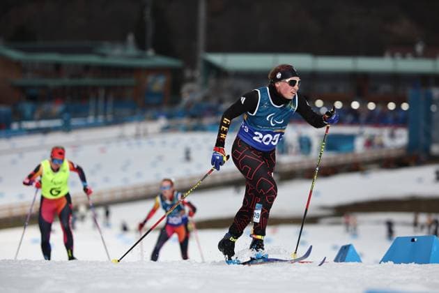 Milano Cortina 2026 Paralympic Winter games, Winterspiele,Spiele, Summer games - Para Cross-Country Skiing Leonie Walter und Guide Christian Krasman vom Team Deutschland beim Para Cross-Country Skiing Wettbewerb über 10km Interval bei Milano Cortina 2026 Paralympic Winter Games am 11.03.2026 *** Milano Cortina 2026 Paralympic Winter Games Para Cross Country Skiing Leonie Walter and guide Christian Krasman from Team Germany at the Para Cross Country Skiing competition over 10km Interval at Milano Cortina 2026 Paralympic Winter Games on 11 03 2026 Copyright: xBEAUTIFULxSPORTS MarcusxHartmannx