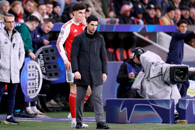 HAVERTZ Kai Team Arsenal FC Substitution with Coach ARTETA Mikel UEFA Championsleague Season 2025 2026 Round of 16 Match Bayer 04 Leverkusen Arsenal FC on 11 03 2026 in Leverkusen DFL REGULATIONS PROHIBIT ANY USE OF PHOTOGRAPHS as IMAGE SEQUENCES and or QUASI VIDEO Copyright: xLacixPerenyix