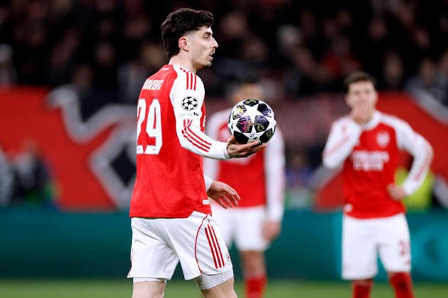 HAVERTZ Kai Team Arsenal FC UEFA Championsleague Season 2025 2026 Round of 16 Match Bayer 04 Leverkusen Arsenal FC on 11 03 2026 in Leverkusen DFL REGULATIONS PROHIBIT ANY USE OF PHOTOGRAPHS as IMAGE SEQUENCES and or QUASI VIDEO Copyright: xLacixPerenyix