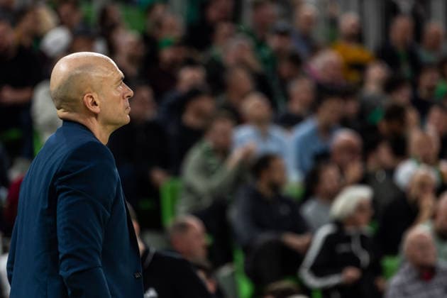 GER, BKT EuroCup, season 2025 2026, eighth final, Cedevita Olimpija Ljubljana Niners Chemnitz 11 03 2026, Arena Stozice, Ljubljana, GER, BKT EuroCup, season 2025 2026, eighth final, Cedevita Olimpija Ljubljana Niners Chemnitz Rodrigo Pastore Head Coach , Niners Chemnitz Photo Alexander Trienitz Ljubljana Arena Stozice Slovenia