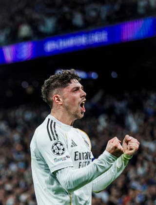 Real Madrid CF vs Manchester City - UEFA Champions League - 11 03 2026 Federico Valverde of Real Madrid CF celebrates his goal during the UEFA Champions League match between Real Madrid CF and Manchester City at Santiago Bernabeu Stadium on March 11, 2026 in Madrid, Spain. Madrid Spain Copyright: xPabloxGarcia PGSxPhotoxAgencyx