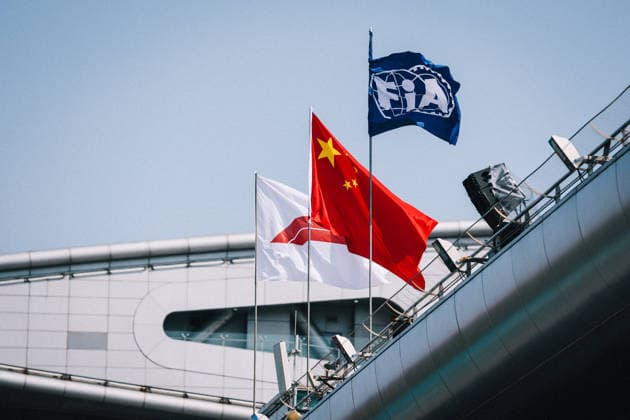 F1 - CHINESE GRAND PRIX 2026 illustration FIA flags, flag, drapeau during the Formula 1 Heineken Chinese Grand Prix 2026, 2nd round of the 2026 Formula One World Championship, WM, Weltmeisterschaft from March 13 to 15, 2026 on the Shanghai International Circuit, in Shanghai, China - ShanghaiChina  Copyright: xANTONINxVINCENTx