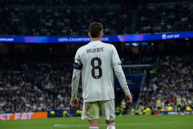 March 11, 2026, Madrid, Spain: Fede Valverde of Real Madrid in action during the UEFA Champions League match between Real Madrid and Manchester City played at the Santiago BernabÃ u Stadium. Final score: Real Madrid 3 - 0 Manchester City Madrid Spain - ZUMAs197 20260311_aaa_s197_348 Copyright: xDavidxCanalesx