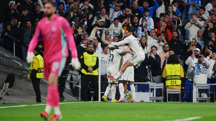 UEFA Champions League Real Madrid CF Vs Manchester City FC in Madrid, Spain - 11 Mar 2026 Federico Valverde of Real Madrid CF celebrates a goal during the UEFA Champions League 2025 26 League Round of 16 first leg match between Real Madrid CF and Manchester City FC at Estadio Santiago Bernabeu. Final score Real Madrid CF 3 : 0 Manchester City FC Madrid Spain Copyright: xGokhanxTanerx xSOPAxImagesx GTANER_RMAvMCI_UCL_Madrid_ESP_11032026_00015