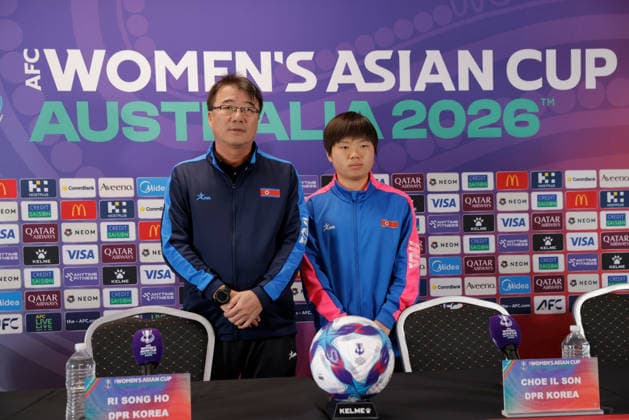 Football, Women, Asian Cup, North Korea national team, Press conference