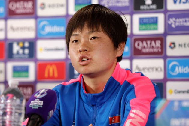 ASIAN CUP WOMEN NORTH KOREA PRESSER, Choe Il-son of North Korea speaks during a North Korea Asian Cup press conferance at HBF Park, in Perth, Thursday, March 12, 2026. ( NO ARCHIVING PERTH WESTERN AUSTRALIA AUSTRALIA  Copyright: xRICHARDxWAINWRIGHTx 20260312156675278940