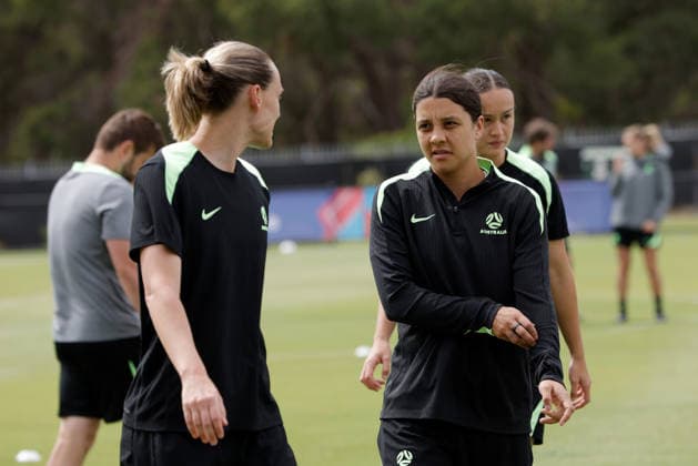ASIAN CUP WOMEN AUSTRALIA TRAINING, Sam Kerr of Australia is seen during a Matildas training session at Sam Kerr Football Centre in Perth, Thursday, March 12, 2026. ( NO ARCHIVING PERTH WESTERN AUSTRALIA AUSTRALIA  Copyright: xRICHARDxWAINWRIGHTx 20260312183596753607