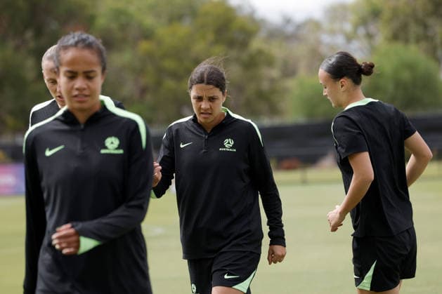 ASIAN CUP WOMEN AUSTRALIA TRAINING, Sam Kerr of Australia is seen during a Matildas training session at Sam Kerr Football Centre in Perth, Thursday, March 12, 2026. ( NO ARCHIVING PERTH WESTERN AUSTRALIA AUSTRALIA  Copyright: xRICHARDxWAINWRIGHTx 20260312138344718870