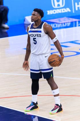 March 11, 2026, Inglewood, California, USA: Anthony Edwards 5 of the Minnesota Timberwolves at the free throw line during their regular season NBA, Basketball Herren, USA game against the Los Angeles Clippers on Wednesday March 11, 2026 at Intuit Dome in Inglewood, California. ARIANA RUIZ PI Inglewood USA - ZUMAp124 20260311_zaa_p124_068 Copyright: xArianaxRuizx