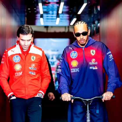 SHANGHAI Formula 1 driver Lewis Hamilton of Scuderia Ferrari HP during the Formula 1 China Shanghai media day at the Shanghai International Circuit on March 12, 2025 in Shanghai, China Photo by DeFodi Images