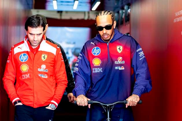 SHANGHAI Formula 1 driver Lewis Hamilton of Scuderia Ferrari HP during the Formula 1 China Shanghai media day at the Shanghai International Circuit on March 12, 2025 in Shanghai, China Photo by DeFodi Images