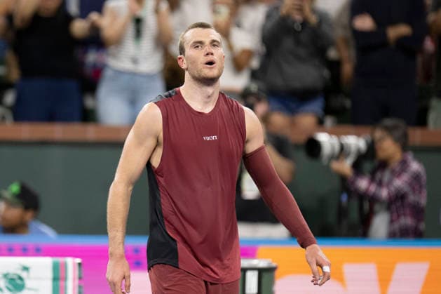 March 11, 2026, Indian Wells, California, USA: JACK DRAPER of Great Britain reacts to beating Novak Djokovic of Serbia during their round of 16 match at the BNP Paribas Open at Indian Wells Tennis Garden on March 11, 2026 in Indian Wells, CA. Indian Wells USA - ZUMAl140 20260311_aap_l140_013 Copyright: xShelleyxLiptonx