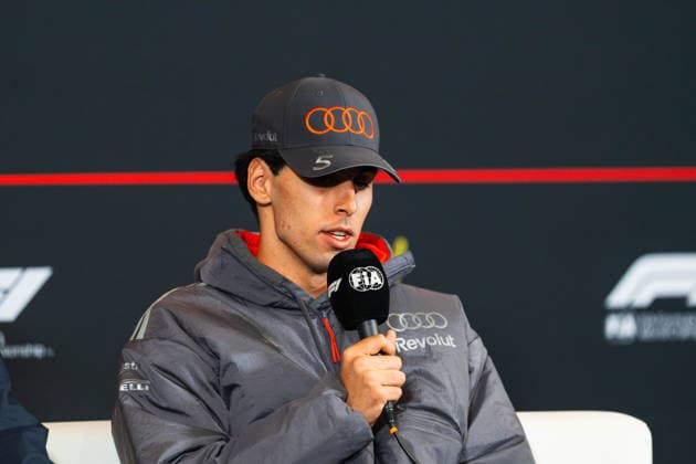 Formula 1 Heineken Chinese Grand Prix 2026 Levi Erb OVERTAKE MAXPPP - Shanghai 12 03 2026 press conference, PK, Pressekonferenz 05 BORTOLETO Gabriel (bra), Audi Revolut F1 Team, portrait at the Formula 1 Heineken Chinese Grand Prix 2026, the 2nd round of the 2026 FIA Formula 1 World Championship, WM, Weltmeisterschaft at the Shanghai International Circuit in Shanghai, China, from 12 to 15 March 2026 Shanghai Shanghai International Circuit China  Copyright: xOVERTAKE MAXPPPxLevixErbx OVT202603120731 OVT202603120731