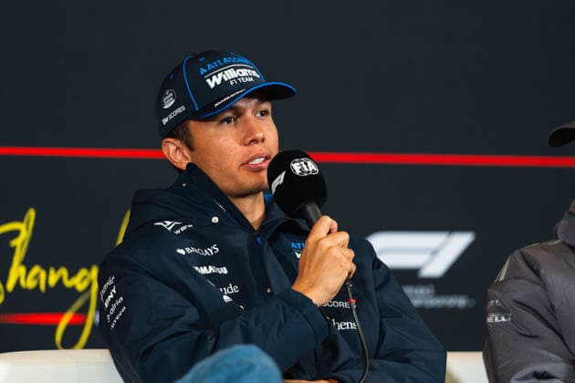 Formula 1 Heineken Chinese Grand Prix 2026 Levi Erb OVERTAKE MAXPPP - Shanghai 12 03 2026 press conference, PK, Pressekonferenz 23 ALBON Alexander (tha), Atlassian Williams F1 Team, portrait at the Formula 1 Heineken Chinese Grand Prix 2026, the 2nd round of the 2026 FIA Formula 1 World Championship, WM, Weltmeisterschaft at the Shanghai International Circuit in Shanghai, China, from 12 to 15 March 2026 Shanghai Shanghai International Circuit China  Copyright: xOVERTAKE MAXPPPxLevixErbx OVT202603120742 OVT202603120742