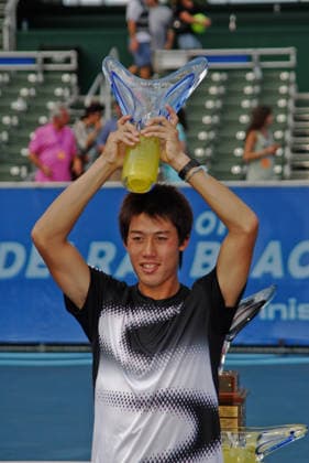 Feb 17, 2008 Delray Beach, Florida Kei Nishikori (JAP) d. James Blake (USA) 6-3,6-1,4-6 to win the 2008 International Tennis Championships at Delray Beach Tennis Center Copyright: xLouxNovick CSMx