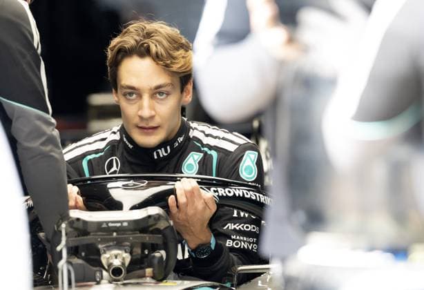 SHANGHAI - George Russell (Mercedes) during a photoshoot at the Shanghai International Circuit ahead of the Chinese Grand Prix. SANDER KONING ANP xVIxANPxSportx xxANPxIVx 553102644 originalFilename: 553102644.jpg