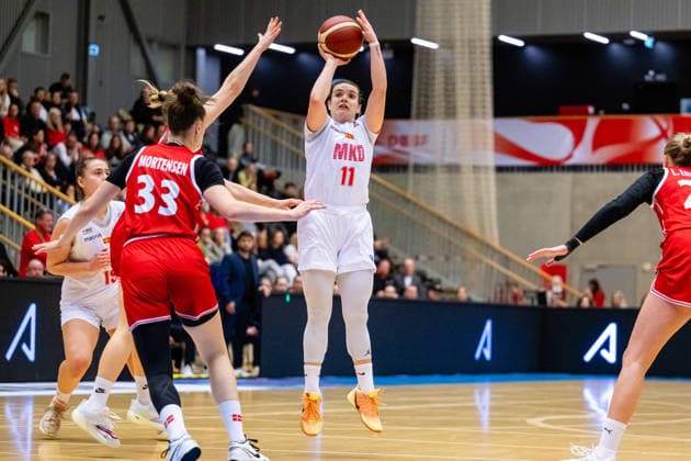 Denmark v North Macedonia, FIBA Women™s EuroBasket qualifiers, Gentofte, Denmark Gentofte, Denmark. 11th, March 2026. Ilina Selcova (11) of North Macedonia seen during the FIBA Women™s Eurobasket qualifier match between Denmark and North Macedonia at Gentofte Hallen in Gentofte. Denmark, Gentofte  Copyright: xGonzalesxPhoto TobiasxJorgensenx