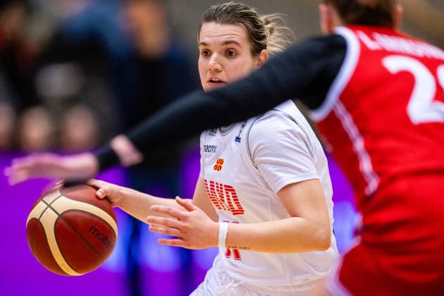 Denmark v North Macedonia, FIBA Women™s EuroBasket qualifiers, Gentofte, Denmark Gentofte, Denmark. 11th, March 2026. Ilina Selcova (11) of North Macedonia seen during the FIBA Women™s Eurobasket qualifier match between Denmark and North Macedonia at Gentofte Hallen in Gentofte. Denmark, Gentofte  Copyright: xGonzalesxPhoto TobiasxJorgensenx