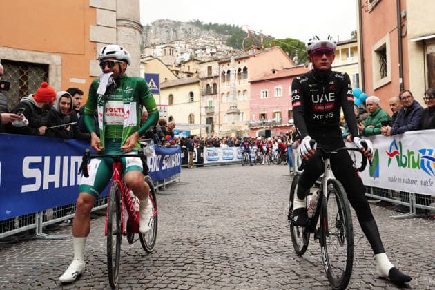 Del Toro Romero Isaac Of Uae Team Emirates Xrg during the 213-kilometer Stage 4 of the Tirreno-Adriatico cycling race from Tagliacozzo to Martinsicuro - Italy,- Thursday, March 12, 2026. - cycling .  Copyright: xMassimoxPaolone LaPressex