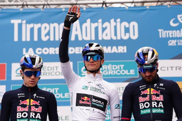 Pellizzari Giulio Of Red Bull - Bora - Hansgrohe during the 213-kilometer Stage 4 of the Tirreno-Adriatico cycling race from Tagliacozzo to Martinsicuro - Italy,- Thursday, March 12, 2026. - cycling .  Copyright: xMassimoxPaolone LaPressex