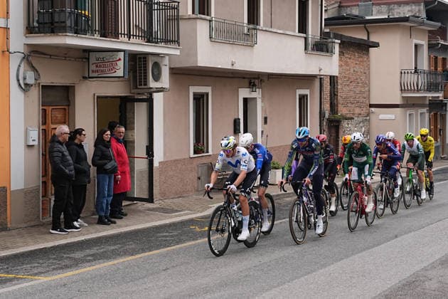 The race during the 213-kilometer Stage 4 of the Tirreno-Adriatico cycling race from Tagliacozzo to Martinsicuro - Italy,- Thursday, March 12, 2026. - cycling .  Copyright: xMarcoxAlpozzi LaPressex