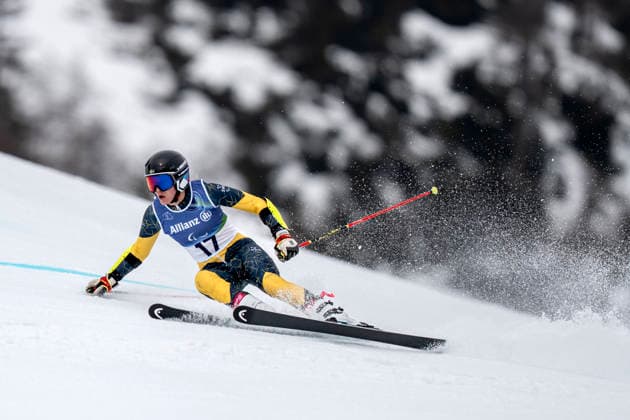 CORTINA, ITALIEN 20260312 Ebba Arsjö under första aket under torsdagens storslalom damer (staende) i Paralympics i Tofane Alpine Skiiing Center, Cortina. *** Bilden ingar i SPORTPAKET. För övriga BETALBILD *** CORTINA ITALIEN x9200x *** CORTINA, ITALY 20260312 Ebba Arsjö during the first run of Thursdays womens giant slalom at the Paralympics in Tofane Alpine Skiing Center, Cortina The picture is in the SPORT PACKAGE For others PAYPICTURE CORTINA ITALY x9200x  Copyright: xBjörnxLarssonxRosvall TTx PARALYMPICS 2026 STORSLALOM