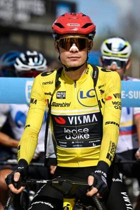 Paris Nice 2026 Stage 5 COLOMBIER-LE-VIEUX, FRANCE - MARCH 12 : Vingegaard Jonas (DEN) of Team Visma I Lease a Bike during stage 5 of the 84th edition of Paris - Nice an UCI World Tour 2.UWT cycling road race stage for Men Elite of 205.4 km with start in Cormoranche-sur-Saone and finish in Colombier-le-Vieux on March 12, 2026 in Colombier-le-Vieux, France, 12 03 2026 ( Motordriver Guy De Vuyst - Colombier-le-Vieux France  Copyright: xNicoxVereeckenx